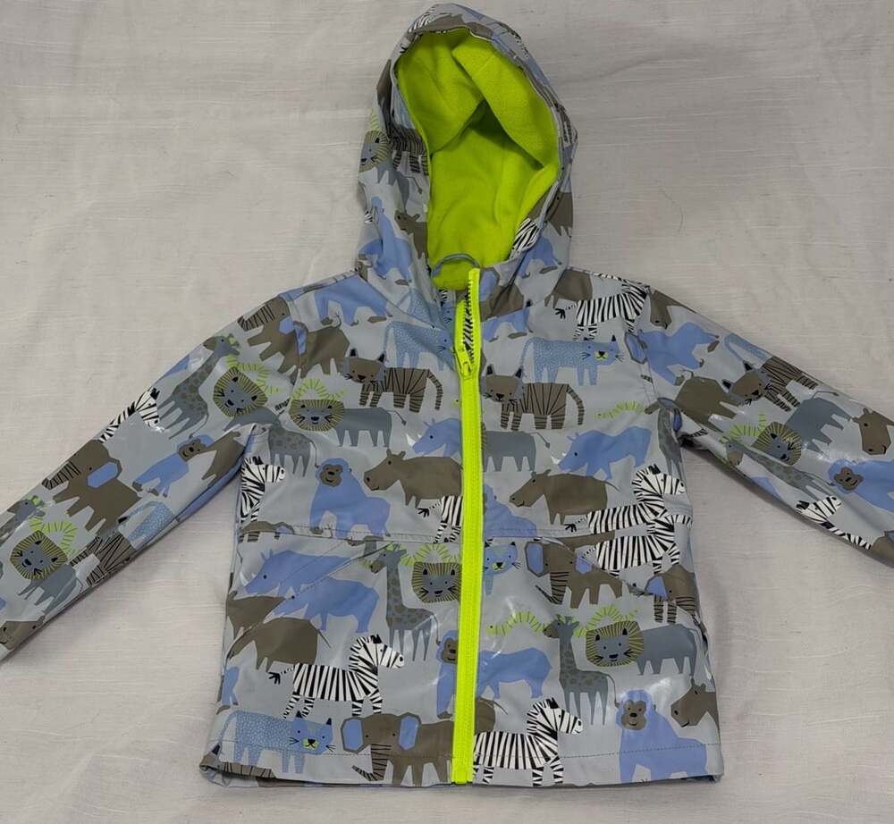 Stores Kids Animal Rain Jacket Size 3-4 Years Grey Hooded